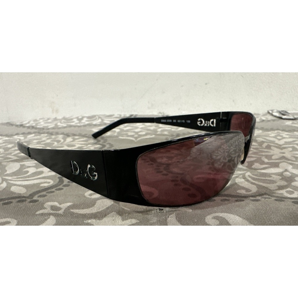 Dolce & Gabbana D&G Black Metal Rectangular Glasses Italy D&G 2208 B5 62-15 125